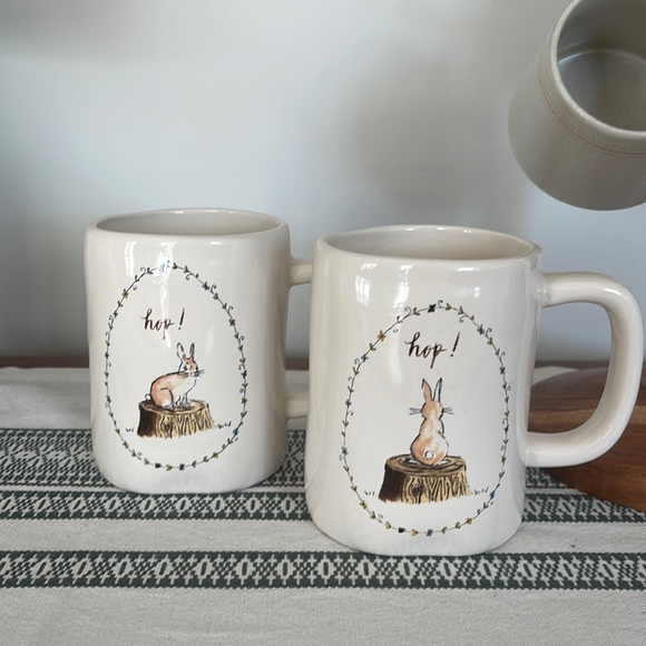 RAE DUNN Set of Hop! Bunny Mugs 🐰 - Picture 1 of 3